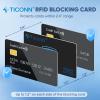 TICONN RFID Blocking Cards - 2 Pack, Premium Contactless NFC Debit Credit Card Passport Protector Blocker Set for Men & Women, Smart Slim Design Perfectly fits in Wallet/Purse (2) view 3