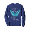 He Will Cover You With His Feathers - Bible Verse Psalm 91:4 Sweatshirt view 1