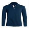 KUYIGO Mens Long Sleeve Casual Slim Fit Polo T-Shirts Basic Designed with Cotton Shirts X-Large Navy view 4