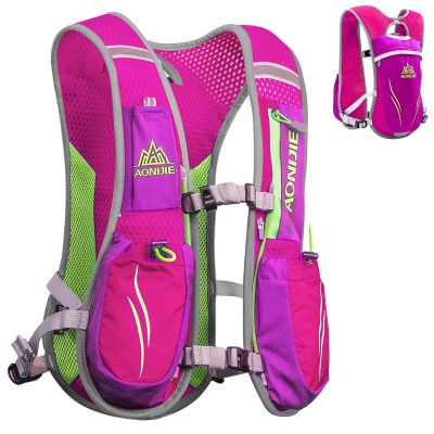 Azarxis Hydration Running Vest Backpack Pack 5.5L for Women and Men Jogging Trail Race Marathon Cycling Hiking (Rose Red Backpack Only)