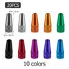 20pcs Valve Cap Anodized Machined Aluminum Alloy French Style Bicycle Bike Tire Valve Caps Dust Covers view 3