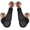 AceList 2PCS Elbow Pads with Padded Compression Shield Shape Arm Sleeves for Protection - Suitable for Basketball, Volleyball, Football, and More - Ideal for Adults, Youth, Girls, Men, Women (Black) view 1