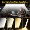 Mechanic Work Light, 7000LM Magnetic Work Lights, Rechargeable LED Work Light Bar, Portable Cordless Underhood Work Lights with Hooks for Inspection Workshop Emergency view 3