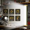 Mechanic Work Light, 7000LM Magnetic Work Lights, Rechargeable LED Work Light Bar, Portable Cordless Underhood Work Lights with Hooks for Inspection Workshop Emergency view 4