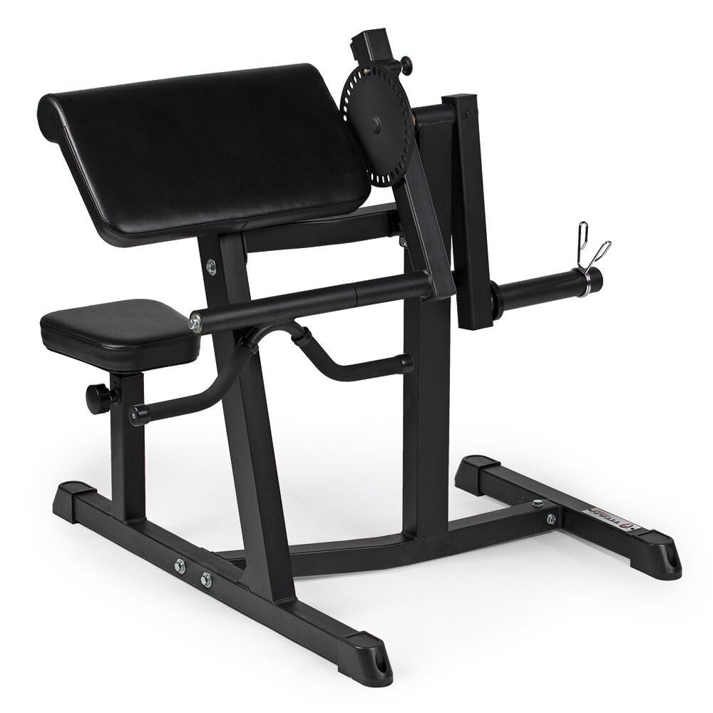 Titan Fitness Plate-Loaded Bicep Curl and Tricep Extension Machine, Rated 220 LB, Specialty Arm Machine, Easy Adjustments, Workout Equipment for Triceps and Biceps