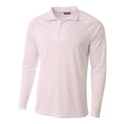 A4 Sportswear Adult Medium White 1/4 Zip