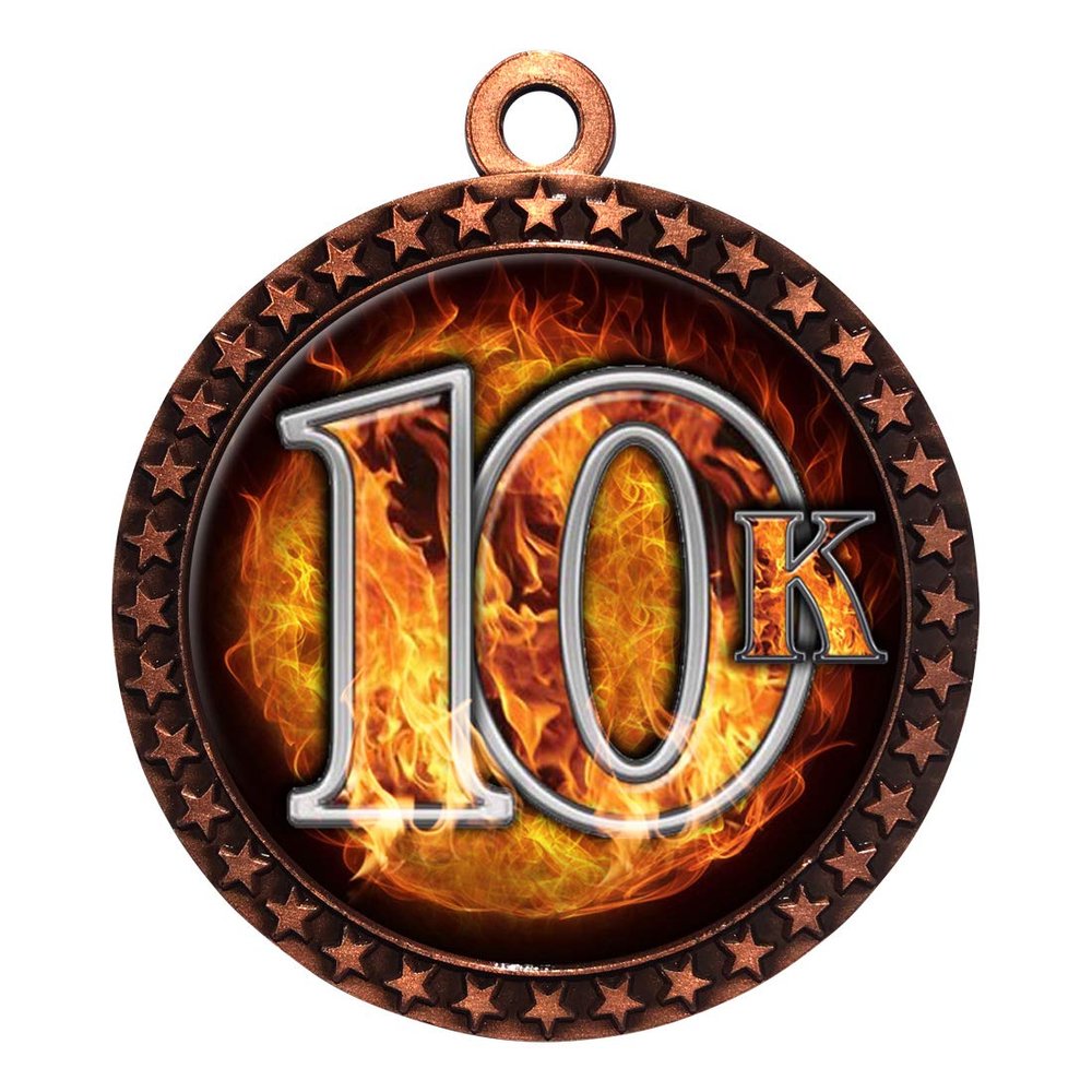 2-1/2 Inch Die-Cast Metal Award Medallion with Antique Bronze Finish and Attached 2 Inch Full Color Laminated Sport Insert.