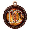 2-1/2 Inch Die-Cast Metal Award Medallion with Antique Bronze Finish and Attached 2 Inch Full Color Laminated Sport Insert. view 1