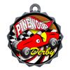2-1/4 Inch Die-Cast Metal Award Medallion with Antique Silver Finish and Attached 2 Inch Full Color Laminated Sport Insert. view 1