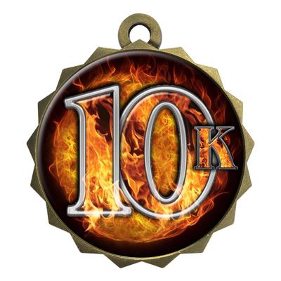 2-1/4 Inch Die-Cast Metal Award Medallion with Antique Gold Finish and Attached 2 Inch Full Color Laminated Sport Insert.