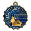 2-1/4 Inch Die-Cast Metal Award Medallion with Antique Gold Finish and Attached 2 Inch Full Color Laminated Sport Insert. view 1