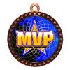 2-1/2 Inch Die-Cast Metal Award Medallion with Antique Bronze Finish and Attached 2 Inch Full Color Laminated Sport Insert. view 1