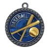 2-1/2 Inch Die-Cast Metal Baseball Medal Award Medallion with Antique Silver Finish and Attached 2 Inch Full Color Laminated Sport Insert Trophy Medals view 1