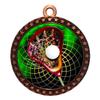 2-1/2 Inch Die-Cast Metal Award Medallion with Antique Bronze Finish and Attached 2 Inch Full Color Laminated Sport Insert. view 1