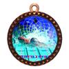 2-1/2 Inch Die-Cast Metal Award Medallion with Antique Bronze Finish and Attached 2 Inch Full Color Laminated Sport Insert. view 1