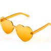 Maxdot Heart Shape Sunglasses Rimless Transparent Heart Glasses Party Favors (Orange) view 1