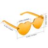 Maxdot Heart Shape Sunglasses Rimless Transparent Heart Glasses Party Favors (Orange) view 2