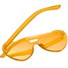 Maxdot Heart Shape Sunglasses Rimless Transparent Heart Glasses Party Favors (Orange) view 4