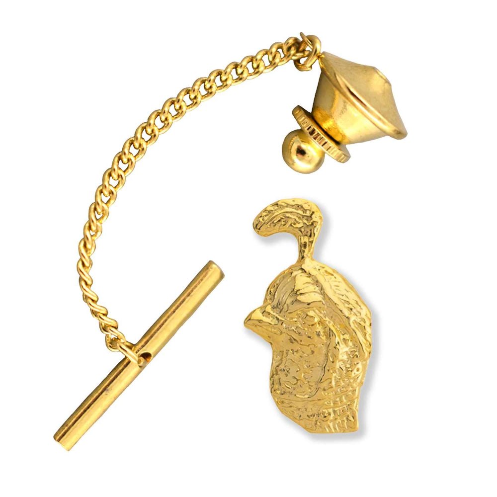 Creative Pewter Designs Gold Plated Mountain Quail Head Tie Tack BG034TT