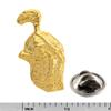 Creative Pewter Designs Gold Plated Mountain Quail Head Tie Tack BG034TT view 2
