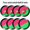 Cooraby Toss and Catch Paddle Game Disc 4 Set Paddle Toss and Catch Ball Sport Game Suitable for Sports, Beach and Party Favor with Storage Bag, 8 Paddles and 8 Balls (15.5cm) view 3