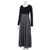 Clopon Women's Long Dress, Floral Print Maxi Dresses for Ladies Winter Long Sleeve Dress (XL, Black) view 4