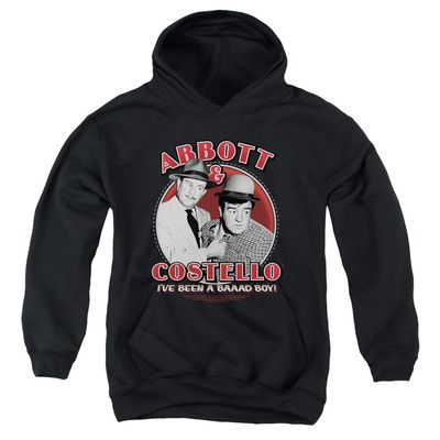 Abbott & Costello Bad Boy Unisex Youth Pull-Over Hoodie for Boys and Girls, X-Large Black
