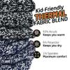 HOT FEET Kids Thermal Socks  Warm Winter Socks for Boys & Girls, Cozy & Insulated, Thick Heated Sock 2 Pack, shoe size 2-6, Navy/White/Black view 3