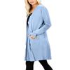 NE PEOPLE Womens Basic Long Cargidan - Classic Long Sleeve Open Front Slouchy Pockets Cardigan view 2