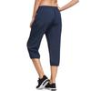 baleaf Women's Lightweight Capri Jogger Hiking Shorts Outdoor Running Capri Pants Zipper Pockets Navy X-Small view 2