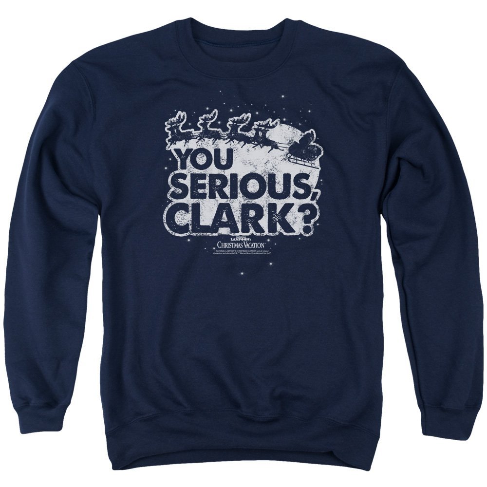 Christmas Vacation You Serious Clark Unisex Adult Crewneck Sweatshirt for Men and Women, 2X-Large Navy
