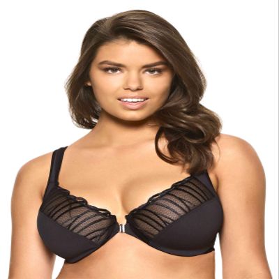 Felina - Paramour Angie Front Close Minimizer Bra for Women Black