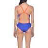 ARENA Icons Team Stripe Women's Swimsuit Super Fly Back One Piece MaxLife Training Suit Stylish Sports Ladies Bathing Suit, Neon Blue/Nectarine, US Size 22 view 4