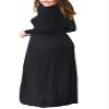 Clopon Women's Long Sleeve Dress with Pockets Solid Color Long Maxi Dresses for Ladies Casual Dress view 3