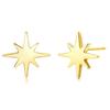 18K Gold Plated Sterling Silver North Star Stud Earrings Gold Earrings view 1