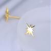 18K Gold Plated Sterling Silver North Star Stud Earrings Gold Earrings view 4
