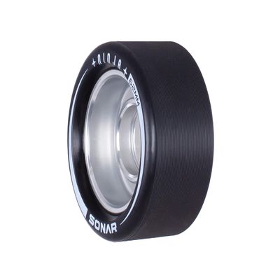 Riedell Ninja Speed Wheels - Sonar Roller Skate Wheels - 4 Pack of 62mm x 43mm | Black | 94A