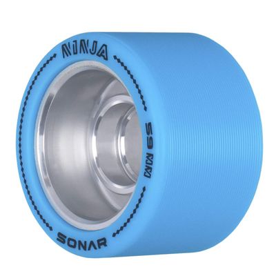 Riedell Ninja Agile Wheels - Sonar Roller Skate Wheels - 4 Pack of 59mm x 38mm | Blue | 93A
