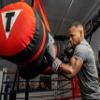 TITLE Boxing Premier Leather Uppercut Bag, Black/Red/White, 60 lbs - Uppercut Bag, Specialty Punching Bag, Angle Punching Bag, Punching Bag, Heavy Bag, Hanging Punching Bag for Adults view 4