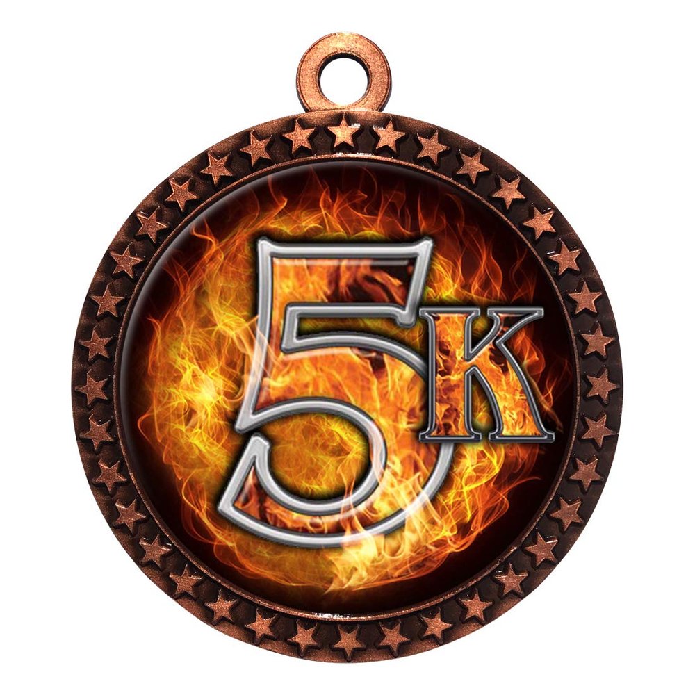 2-1/2 Inch Die-Cast Metal Award Medallion with Antique Bronze Finish and Attached 2 Inch Full Color Laminated Sport Insert.