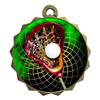 2-1/4 Inch Die-Cast Metal Award Medallion with Antique Gold Finish and Attached 2 Inch Full Color Laminated Sport Insert. view 1