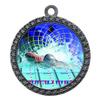 2-1/2 Inch Die-Cast Metal Award Medallion with Antique Silver Finish and Attached 2 Inch Full Color Laminated Sport Insert. view 1