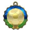 2-1/4 Inch Die-Cast Metal Award Medallion with Antique Gold Finish and Attached 2 Inch Full Color Laminated Sport Insert. view 1