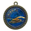2-1/2 Inch Die-Cast Metal Award Medallion with Antique Gold Finish and Attached 2 Inch Full Color Laminated Sport Insert. view 1