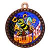 2-1/2 Inch Die-Cast Metal Award Medallion with Antique Bronze Finish and Attached 2 Inch Full Color Laminated Sport Insert. view 1