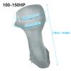 uxcell 600D Oxford Cloth Motor Full Outboard Boat Engine Cover Waterproof Boat Motor Cover Fit Up to 100-150HP Gray view 3