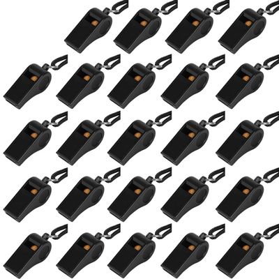 Fya Whistle, Plastic Whistle with Lanyard, Loud Clear Black Whistles Bulk Great for Coaches, Referees, and Officials