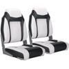 NORTHCAPTAIN S1 Deluxe A Pair of Marine High Back Folding Fishing Boat Seat,Stainless Steel Screws Included,White/Black(2 Seats) view 1