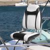 NORTHCAPTAIN S1 Deluxe A Pair of Marine High Back Folding Fishing Boat Seat,Stainless Steel Screws Included,White/Black(2 Seats) view 2