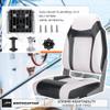 NORTHCAPTAIN S1 Deluxe A Pair of Marine High Back Folding Fishing Boat Seat,Stainless Steel Screws Included,White/Black(2 Seats) view 4